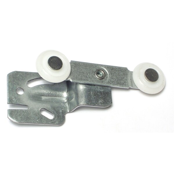 Midwest Fastener 1/4" Zinc Plated Steel Offset Side Double Wheel Hangers 4PK - 66042
