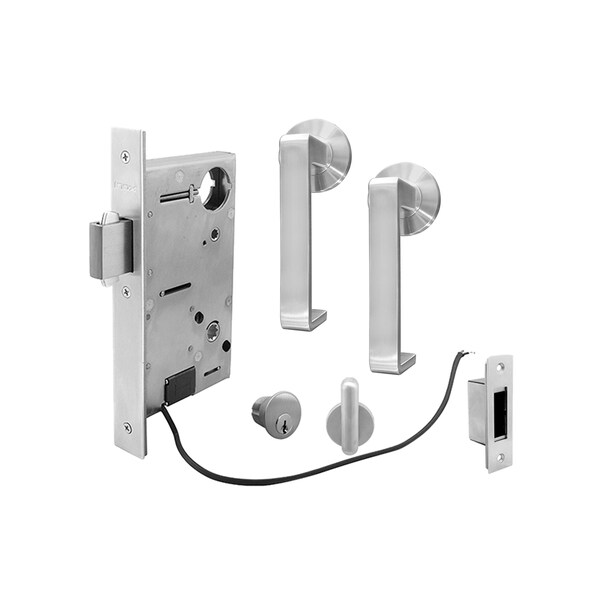 Inox 9750 Sliding Door Entry 346 Osaka 2-3/4" Backset 32D RH - XGT346-PD9750-32D-RH