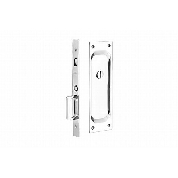Patioplus 1.375 in. Privacy Pocket Door Mortise Lock, Bright Chrome - PA1634155