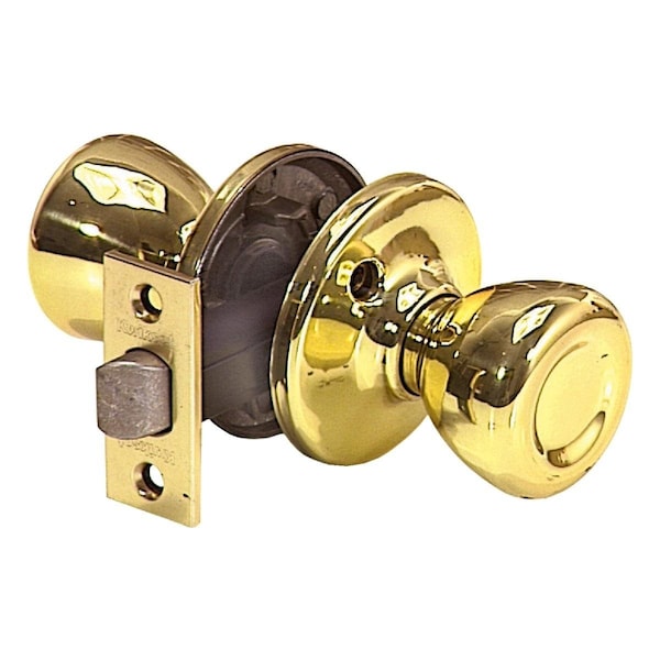 Kwikset Tylo Polished Brass Hall & Closet Door Knob - 200T 3 SCAL SCS V1