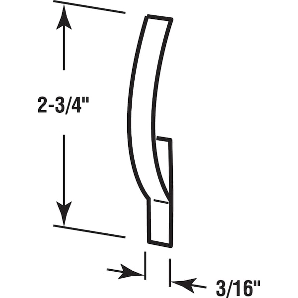 Prime-Line 3/16 in. Corner Mounted Window Screen Tension Spring, 2-3/4 in. Bowed Length 6 Pack - L 5794