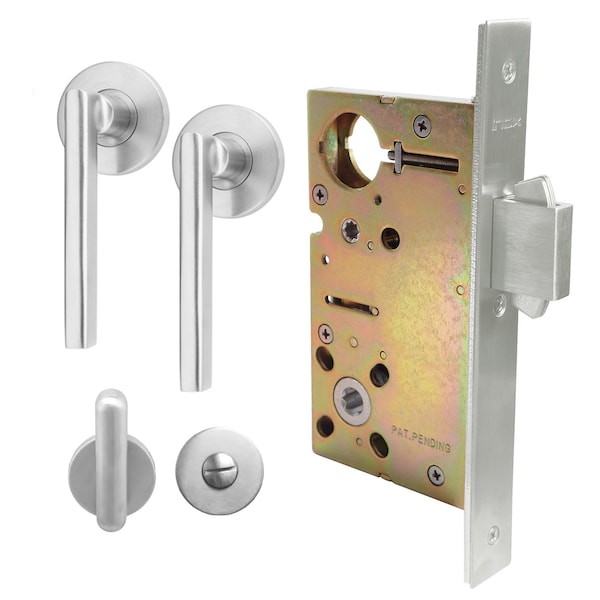 Inox 9540 Sliding Door Privacy 243 Sunrise 2-1/2" Backset 32D RH - XGT243-PD9540A-32D-RH
