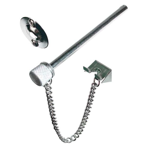 Primeline Tools Patio Door Pin Locks, 2-5/8 in., Steel, Chrome Plated Finish, Retaining Pin (2 Pack) - MP4011-2