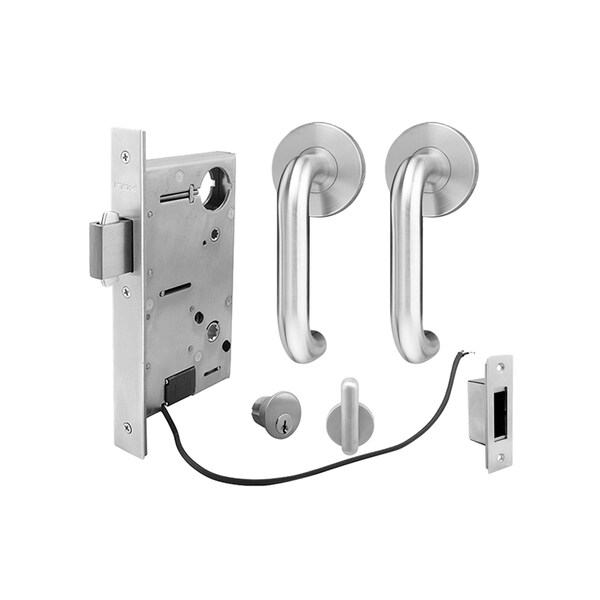 Inox 9750 Sliding Door Entry 202 Munich 2-3/4" Backset 32D RH - XGT202-PD9750-32D-RH