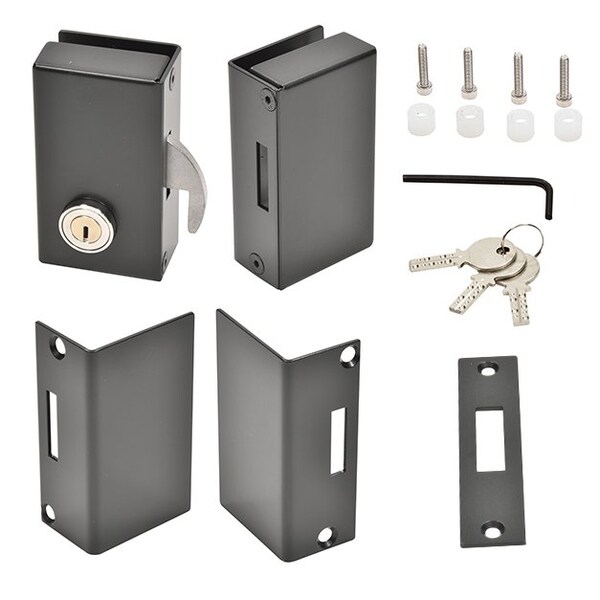 Cr Laurence Left Hand Sliding Glass Lock Matte Black - SGDLMBL