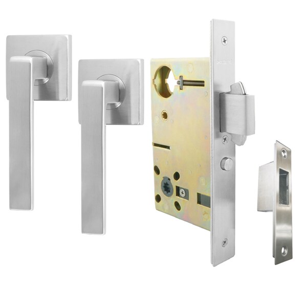 Inox 9610 Sliding Door Passage 345 Tokyo 2-3/4" Backset 32D LH - XGS345-PD9610-32D-LH