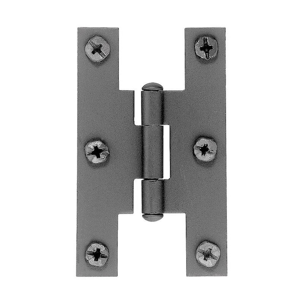 Acorn Mfg Acorn 1-13/16 in. W X 3 in. L Smooth Black Iron H Hinge 2 pk - AH1BQ