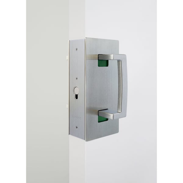 Richelieu CL400 Cavity Sliders Magnetic Pocket Door Handle, Privacy, Satin Chrome - CL400A0428