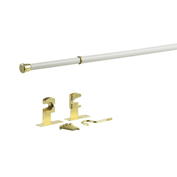Kenney Mfg Kenney Enamel White Sash Rod 48 in. L X 84 in. L - KN392/1