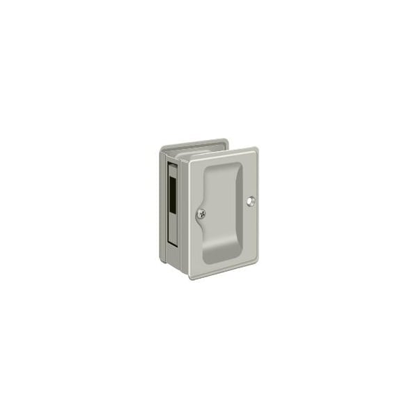 Deltana Hd Pocket Lock, Adj, 3-1/4" X 2 1/4" Sliding Door Rcvr Satin Nickel - SDAR325U15