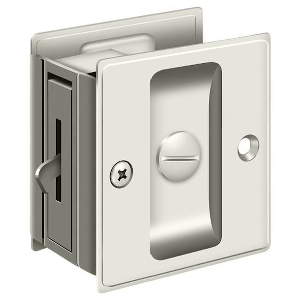 Deltana Pocket Lock, 2-1/2" X 2-3/4" Privacy Bright Nickel - SDL25U14