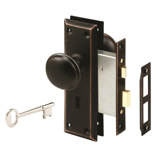 Defender Security Prime-Line Security Oil Rubbed Bronze Mortise Lockset 1-3/4 in. - E 2495