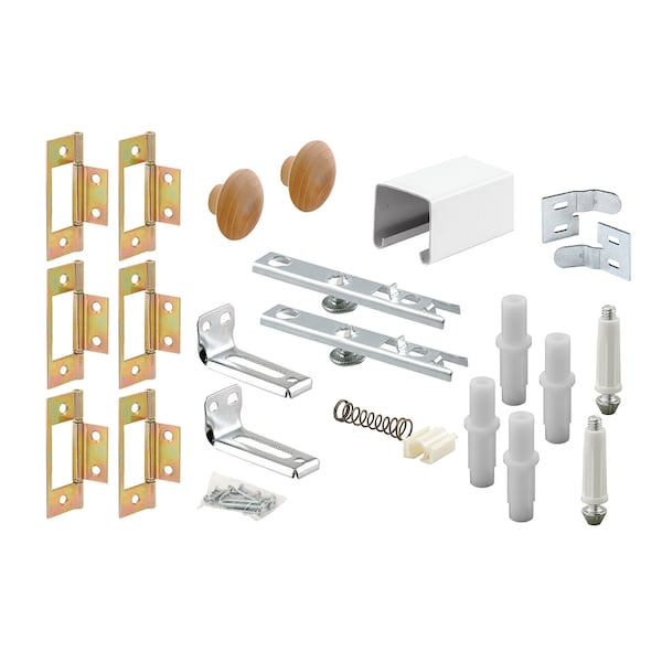 Prime-Line Bi-Fold Closet Track Kit, 72 in., Four Door Hardware pack 1 Kit - 164689-1