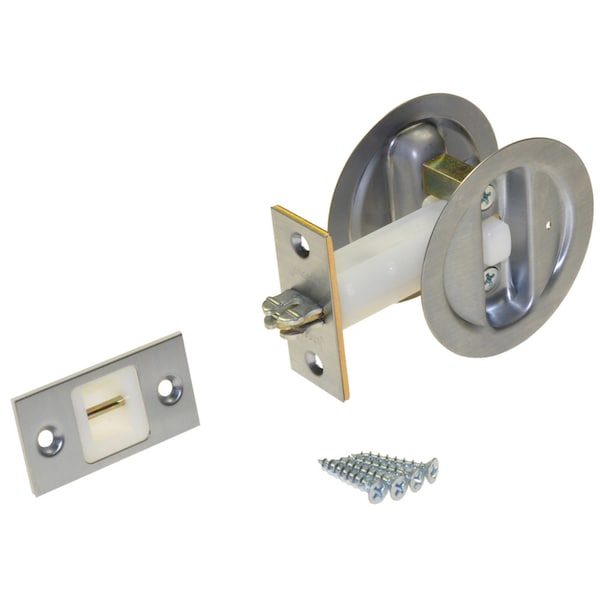 Johnson Hardware Johnson Hardware Satin Nickel Silver Steel Pocket Door Privacy Lock - 152115P1