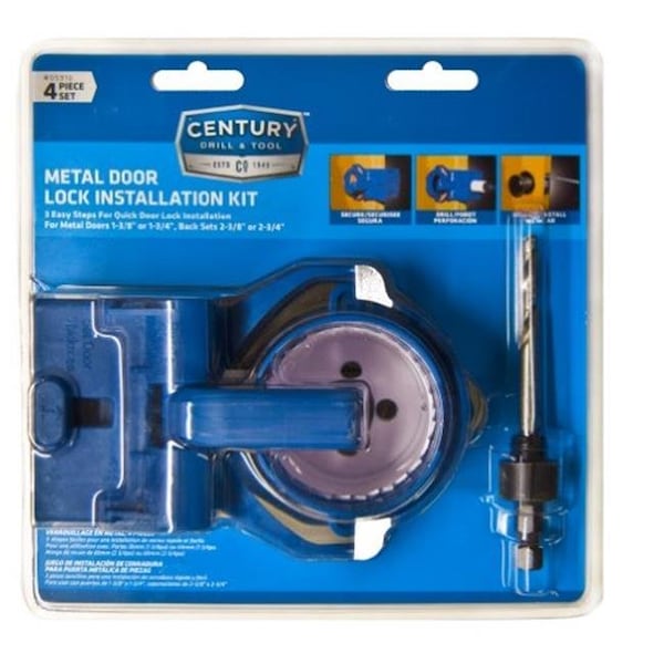 Century Drill & Tool Century Drill & Tool 5910 Door Lock Set Metal - 4 Piece - 5910