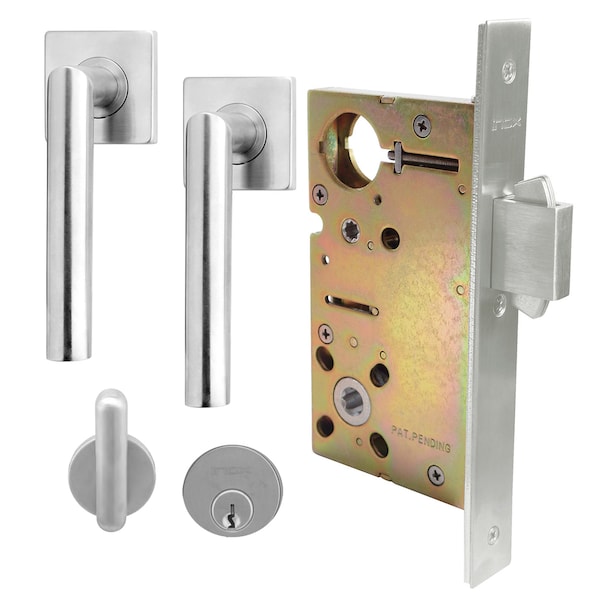 Inox 9550 Sliding Door Entry 205 Frankfurt 2-1/2" Backset 32D LH - XGS205-PD9550A-32D-LH