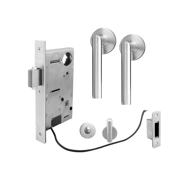 Inox 9740 Sliding Door Privacy 205 Frankfurt 2-1/2" Backset 32D RH - XGT205-PD9740A-32D-RH