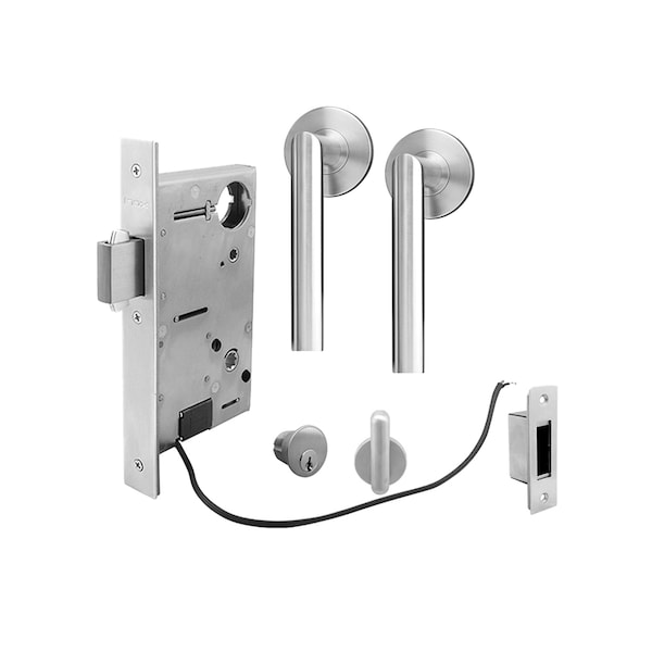 Inox 9750 Sliding Door Entry 205 Frankfurt 2-3/4" Backset 32D RH - XGT205-PD9750-32D-RH