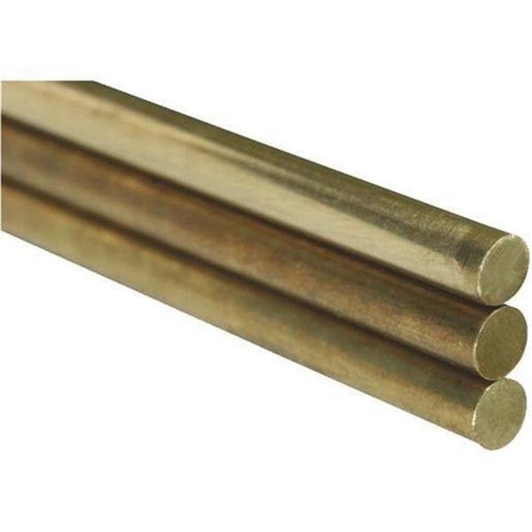 K & S Precision Metals K & S Precision Metals 801852 0.16 in. OD x 36 in. Solid Brass Rod - 801852