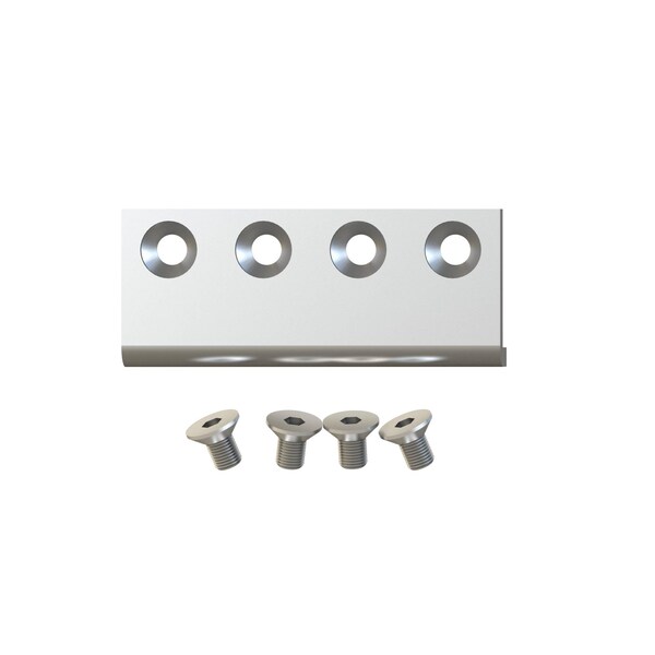 Richelieu Connector Plate for Biparting Doors, Stainless Steel 170 - 2462045005SSR