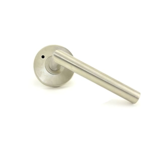 Trimco RH Frankfurt Tubular Barn Door Latchset Privacy Push Button Satin SS - 1074-1-RH-ST002.630