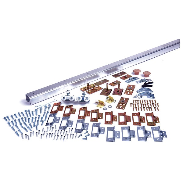 National Guard Track Kit, Top, 6 ft L, 75 lb Limit - SLAL-75-BF4DR-72
