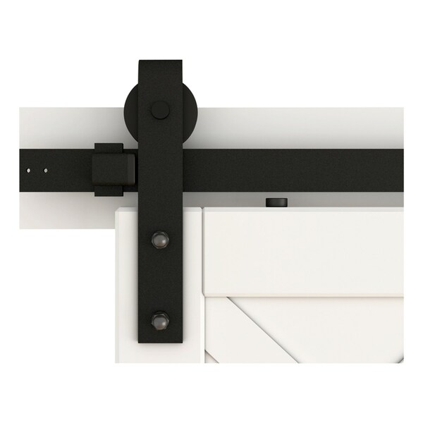 National Hardware National Hardware Designer 72 in. L Matte Black Steel Barn Door Hanger Kit 1 pc - N700-005