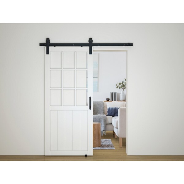 National Hardware National Hardware Designer 72 in. L Matte Black Steel Barn Door Hanger Kit 1 pc - N700-005