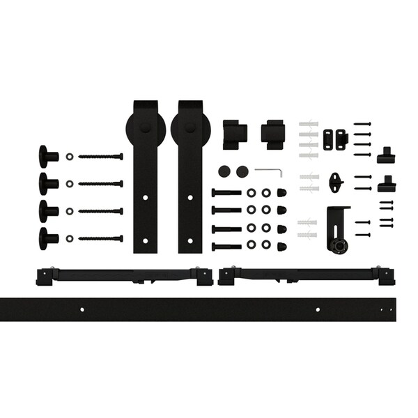 National Hardware National Hardware Designer 72 in. L Matte Black Steel Barn Door Hanger Kit 1 pc - N700-005