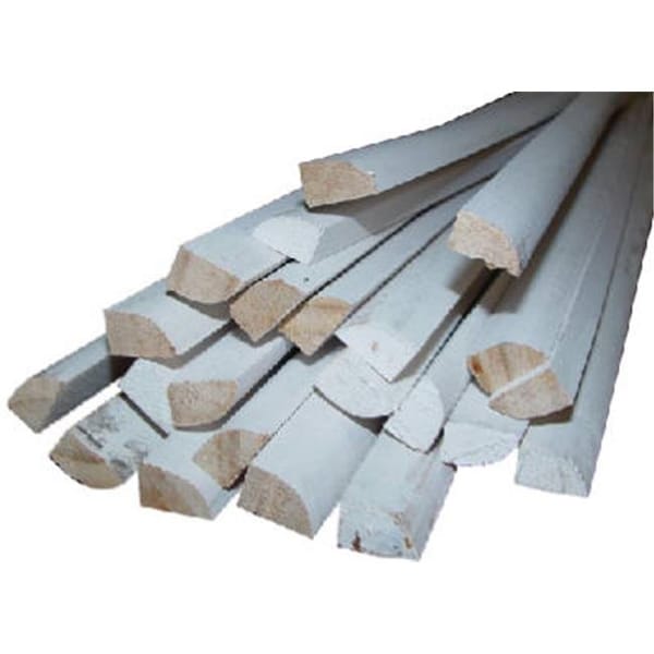 Alexandria Moulding Alexandria Moulding 0W126-93096C1 8 ft. Shoe Moulding Finger Joint Primed Ponderosa Pine; Pack Of 10 - 229487