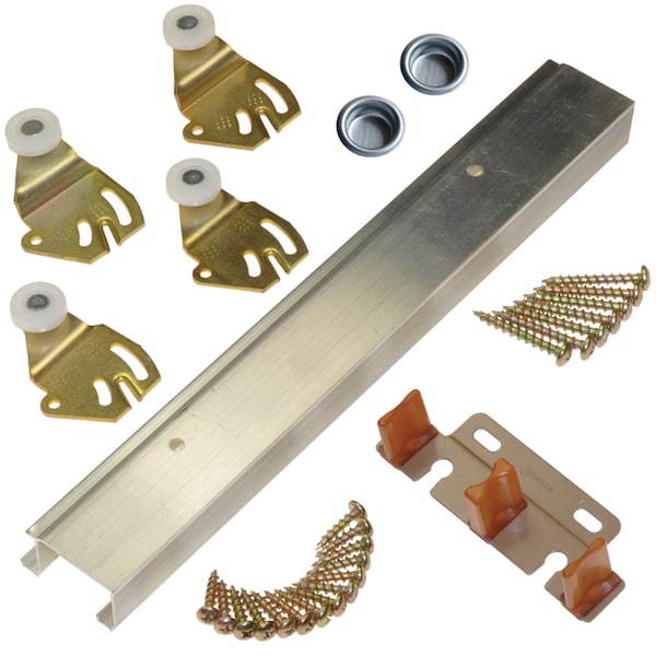 Johnson Hardware Johnson Hardware 2200 48 in. L Aluminum By-Pass Door Hardware Set - 2200482D
