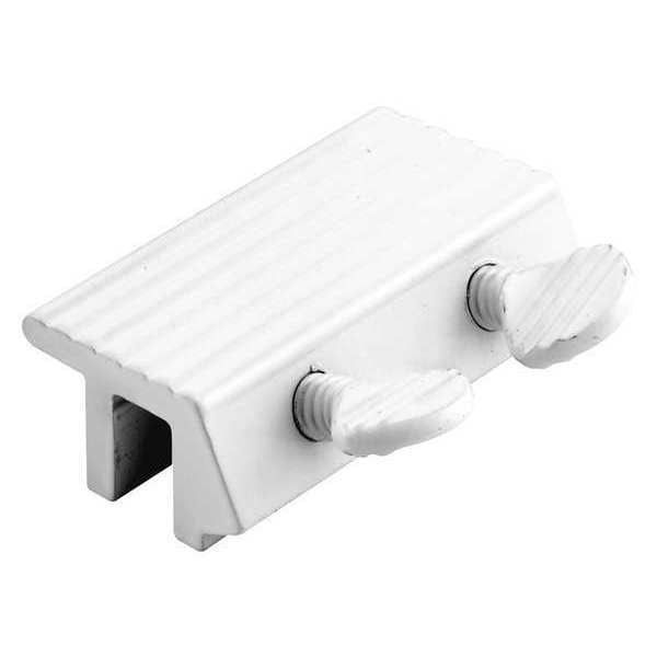 Primeline Tools Sliding Window Lock, 1/4 in., Extruded Aluminum, White Finish, Double Screw (Single Pack) - U 9807
