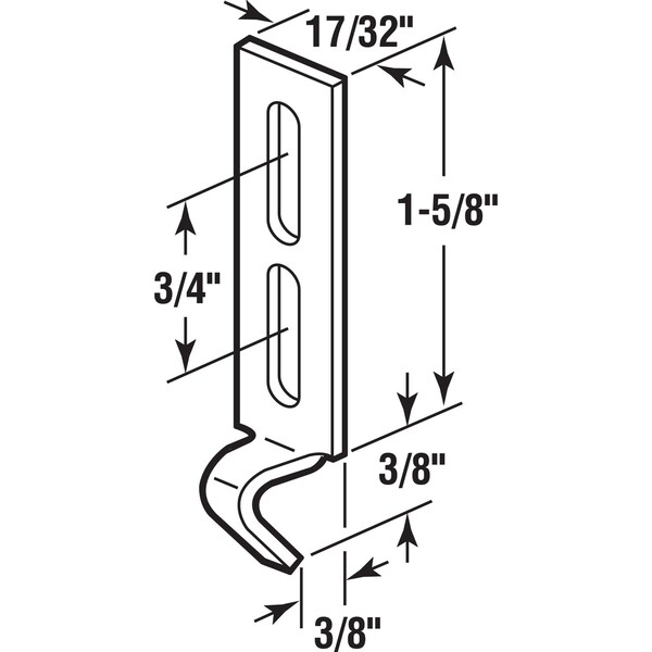 Prime-Line Prime-Line Zinc-Plated Stainless Steel Latch Keeper 2 pk - 151955
