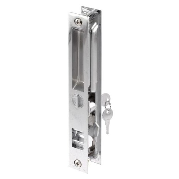 Lawnitator 14416 Sliding Door Handle Set with Flush Locking Latch  Chrome Plated - LA612861