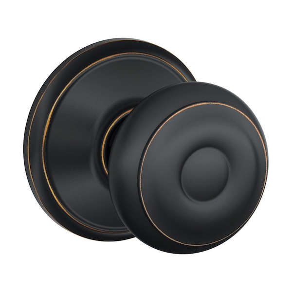 Schlage Schlage Georgian Aged Bronze Passage Door Knob 1-3/4 in. - F10VGEO716
