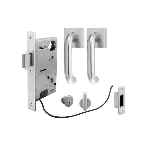Inox 9750 Sliding Door Entry 202 Munich 2-3/4" Backset 32D RH - XGS202-PD9750-32D-RH