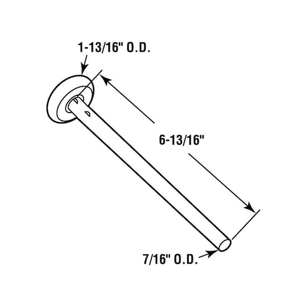 Prime-Line Door Roller, 1-13/16 in Dia Roller, 7/16 in W Roller, Galvanized Steel, Silver, 1-Roller - GD 52111