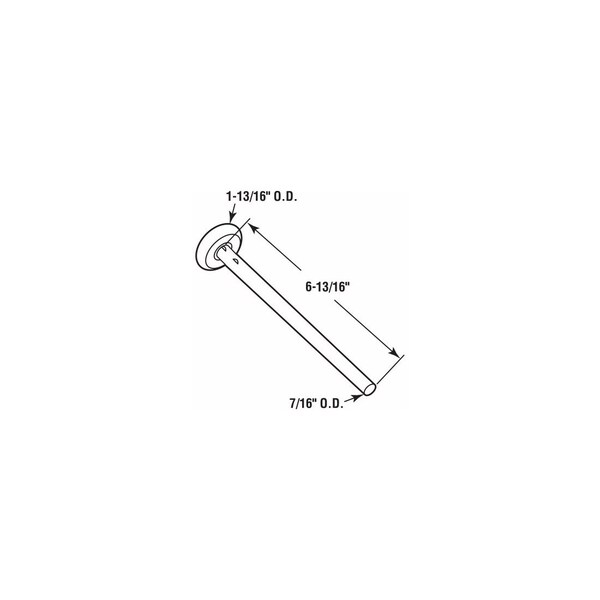 Prime-Line Door Roller, 1-13/16 in Dia Roller, 7/16 in W Roller, Galvanized Steel, Silver, 1-Roller - GD 52111