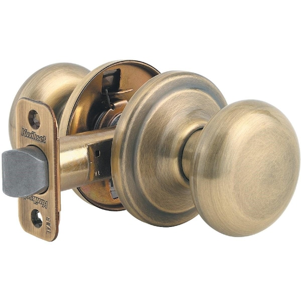Kwikset Signature Series Antique Brass Hall & Closet Door Knob - 720J 5 CP
