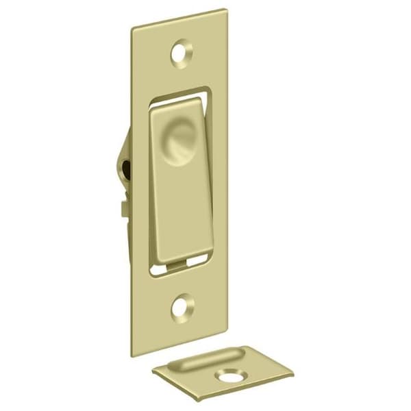 Deltana Pocket Door Bolts, Jamb Bolt Unlacquered Bright Brass - PDB42U3-UNL
