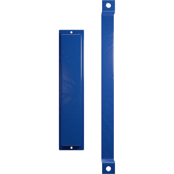 Ekena Millwork 16" Pull Handle & 12" Flush Pull for 1 3/4" Doors, Blue Ribbon - GB6001PP41612BR