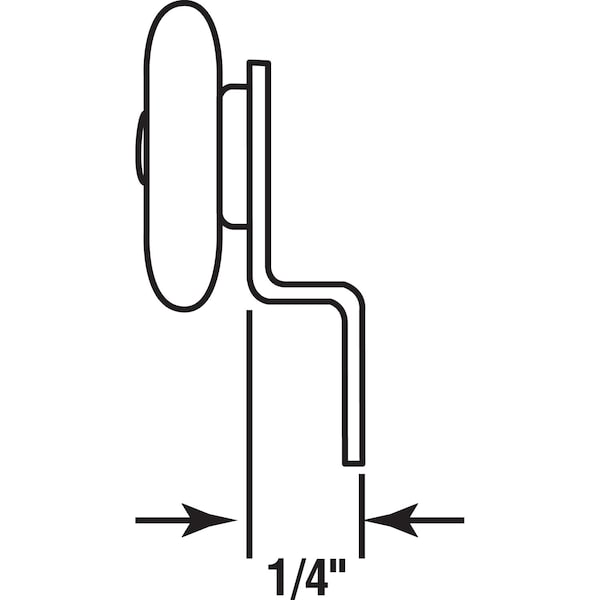 Prime-Line Prime-Line 1 in. D X 1/4 in. L Mill Nylon/Steel Wardrobe Door Roller Assembly 2 pk - 16210-F