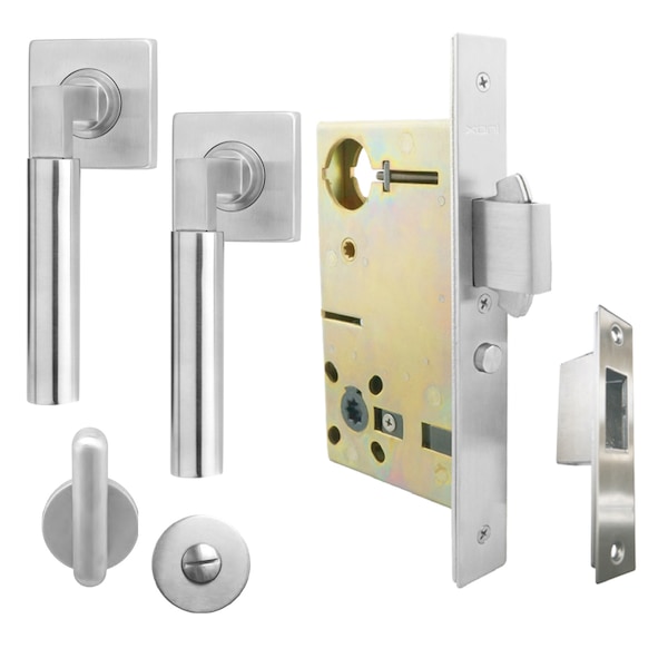 Inox 9640 Sliding Door Privacy 221 Aurora 2-1/2" Backset 32D LH - XGS221-PD9640A-32D-LH