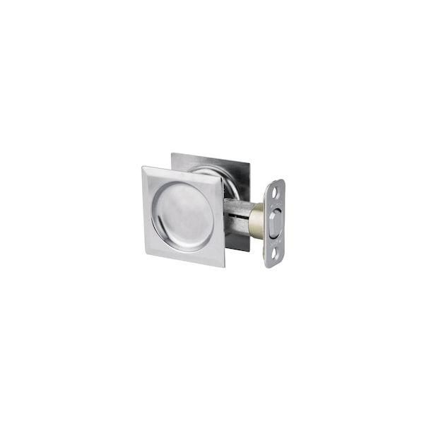 Kwikset Square Passage Pocket Door Lock Satin Chrome Finish - 334SQT-26D