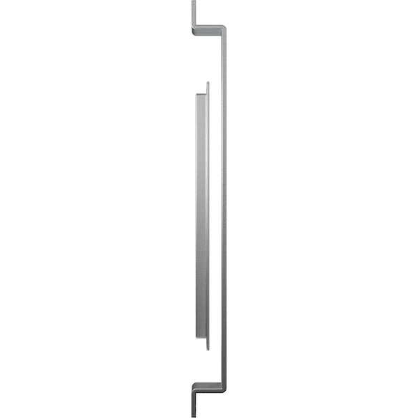 Ekena Millwork 16" Pull Handle & 12" Flush Pull for 1 3/8" Doors, Silver Metallic - GB6001PP31612SM