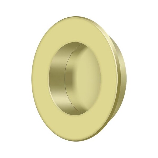 Deltana Round Flush Pull Bright Brass 1-7/8" - FP178U3