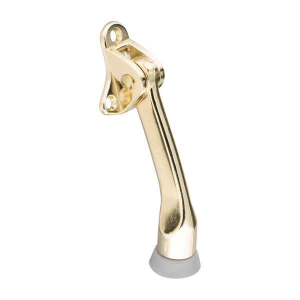 National Hardware National Hardware 4 in. L Zinc w/Rubber Tip Brass Gold Door Stop Mounts to door - N184-259