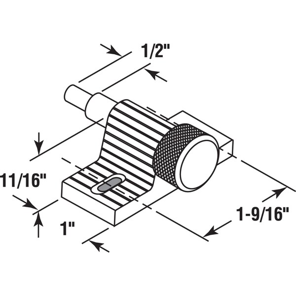Prime-Line Prime-Line Metal Indoor Sliding Door Lock - U9849