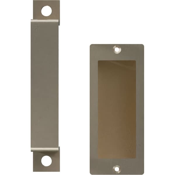Ekena Millwork 7" Pull Handle & 6" Flush Pull for 2 1/4" Doors, White Bronze - GB6001PP5076WZ