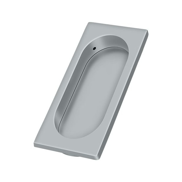 Deltana Flush Pull, Large, 4" X 1-5/8" X 3/8" Satin Chrome - FP4134U26D